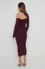 Lillian Cut Out Midaxi Knit Dress - Wine sold by Pretty Lavish