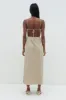 Talia Cut Out Midaxi Dress - Stone sold by Pretty Lavish