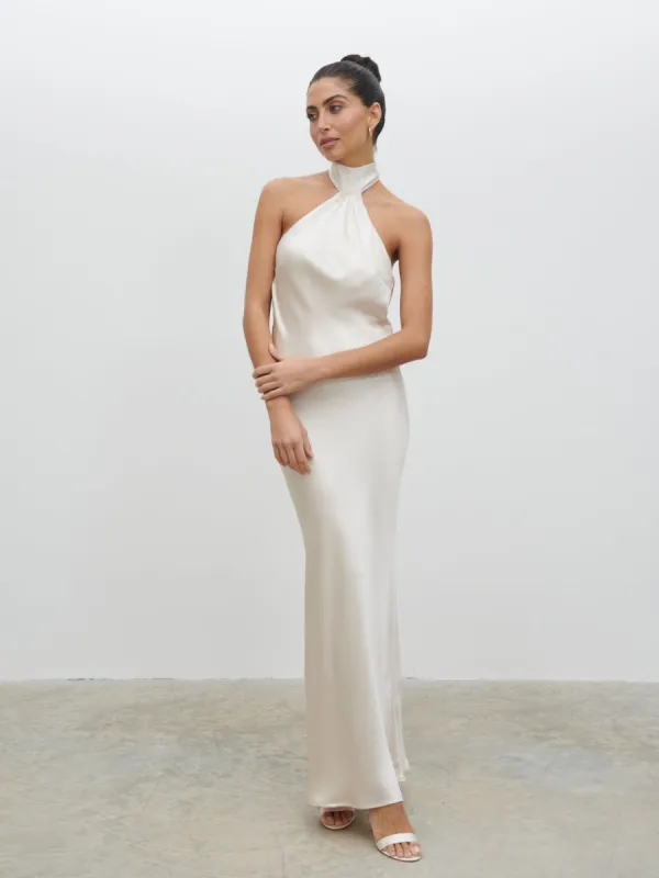 Chloe Scarf Maxi Dress - Ivory sold by Pretty Lavish