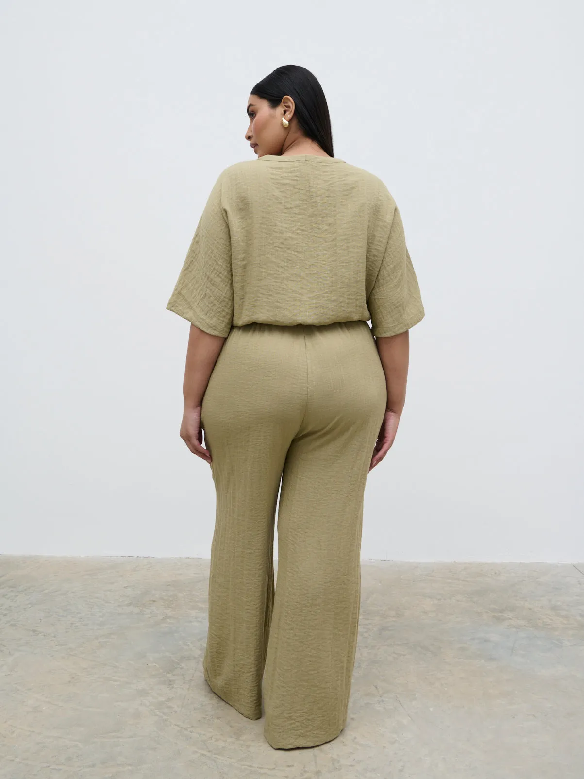 Carey Easywear Jumpsuit Curve - Olive sold by Pretty Lavish product image thumbnail 3