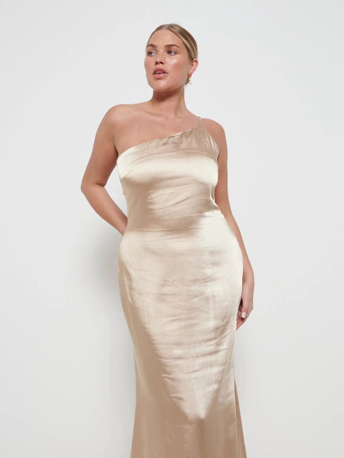 Amelia Maxi Bridesmaid Dress - Matte Bronze sold by Pretty Lavish product image thumbnail 2