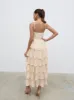 Lissy Ruffle Midaxi Dress - Yellow Abstract sold by Pretty Lavish