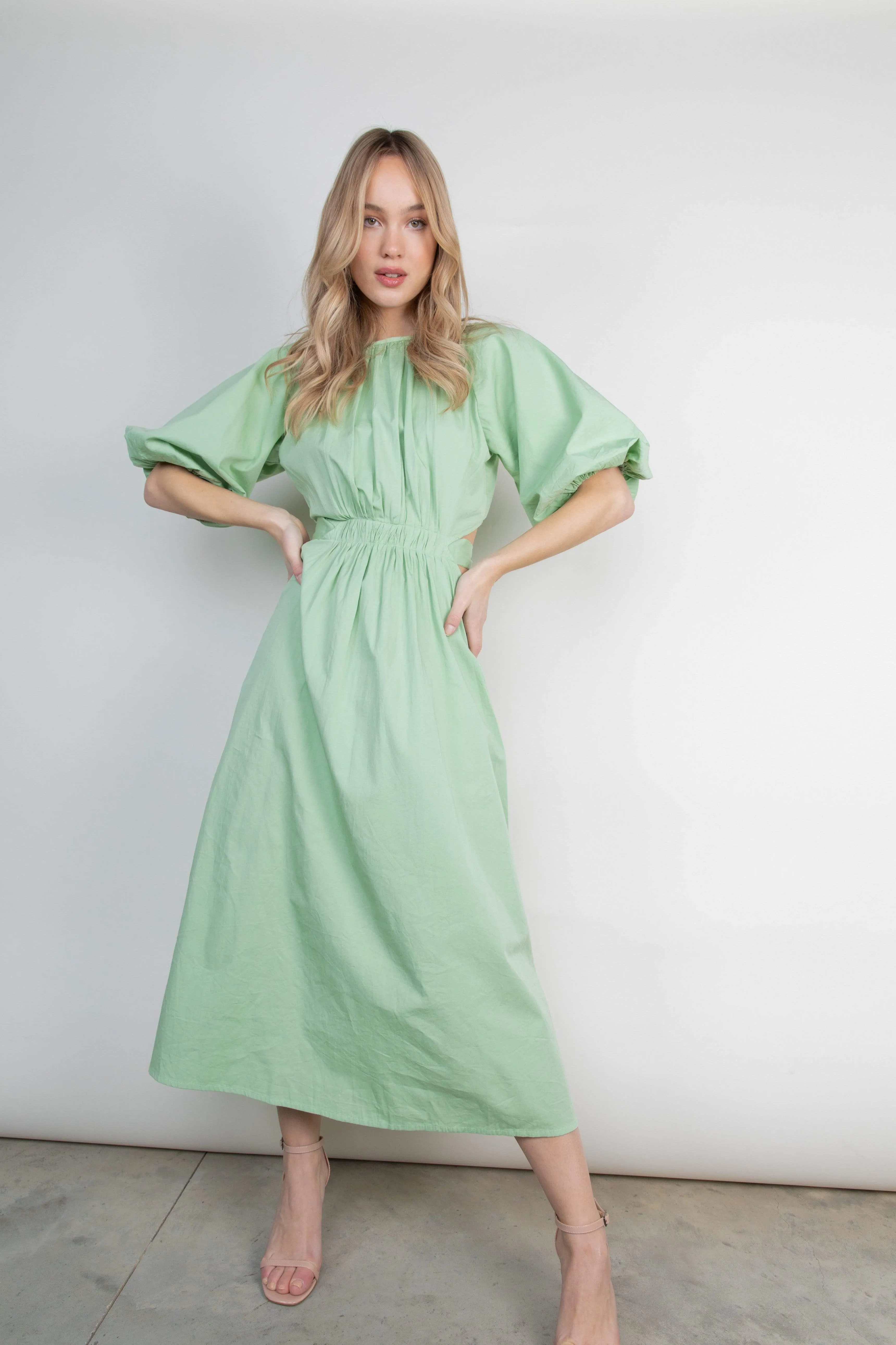 Ruby Cut Out Midi Dress - Pastel Green sold by Pretty Lavish product image thumbnail 5