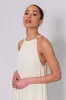 Fallon High Neck Midi Dress - Lemon Yellow sold by Pretty Lavish