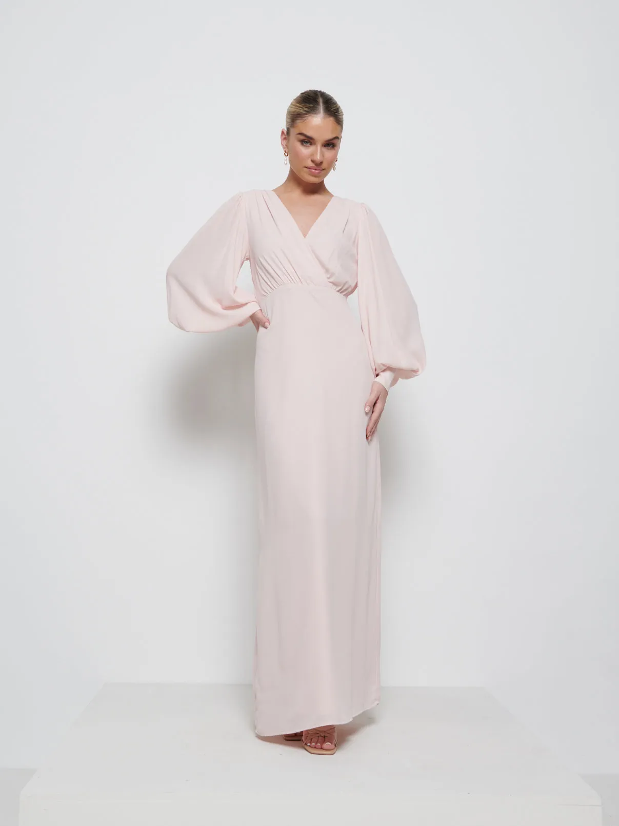Sienna Chiffon Bridesmaid Dress - Blush sold by Pretty Lavish product image thumbnail 4