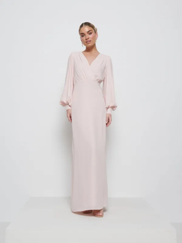 Sienna Chiffon Bridesmaid Dress - Blush sold by Pretty Lavish