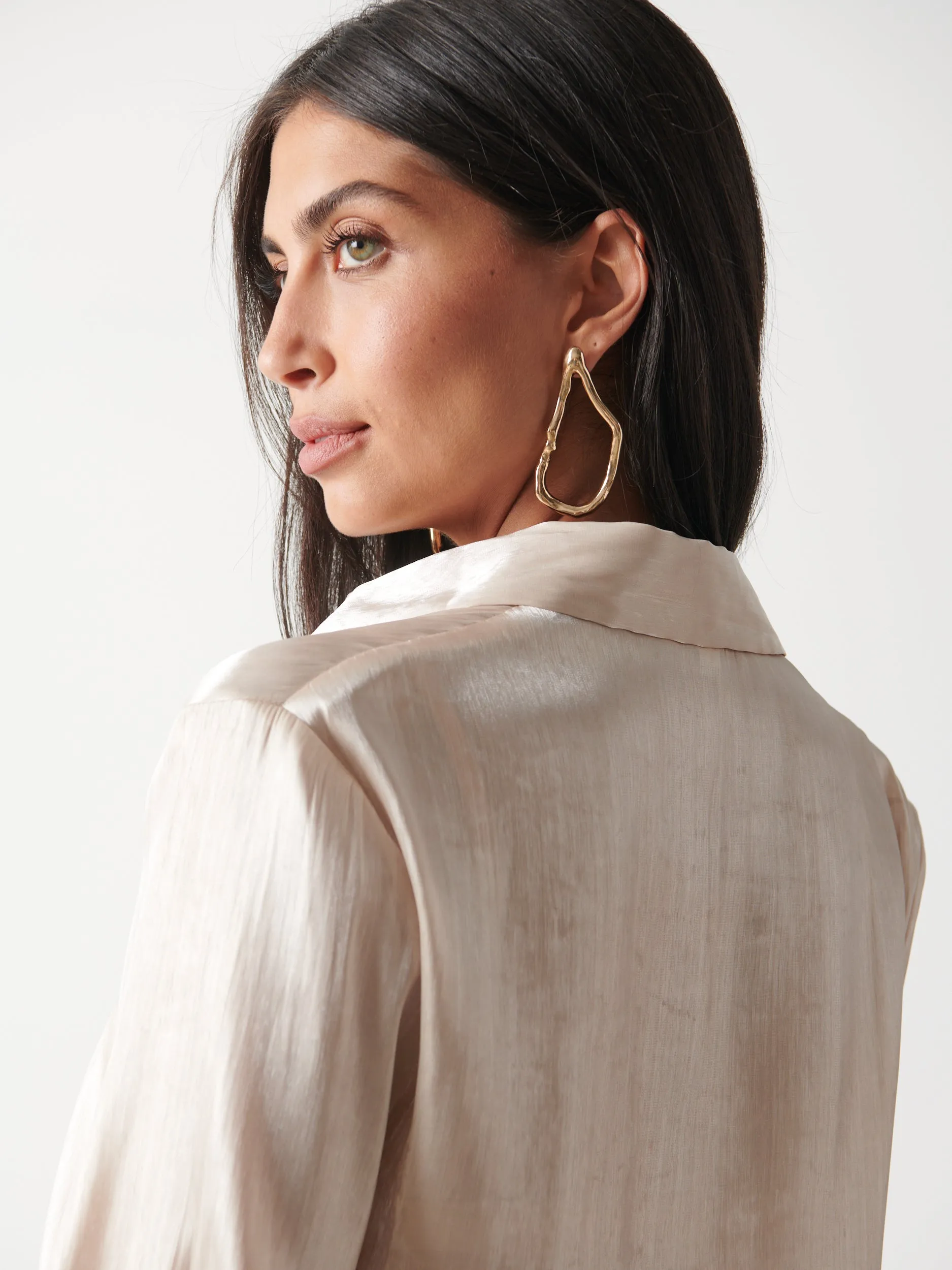 Rosalie Collared Blouse - Champagne Gold sold by Pretty Lavish product image thumbnail 4