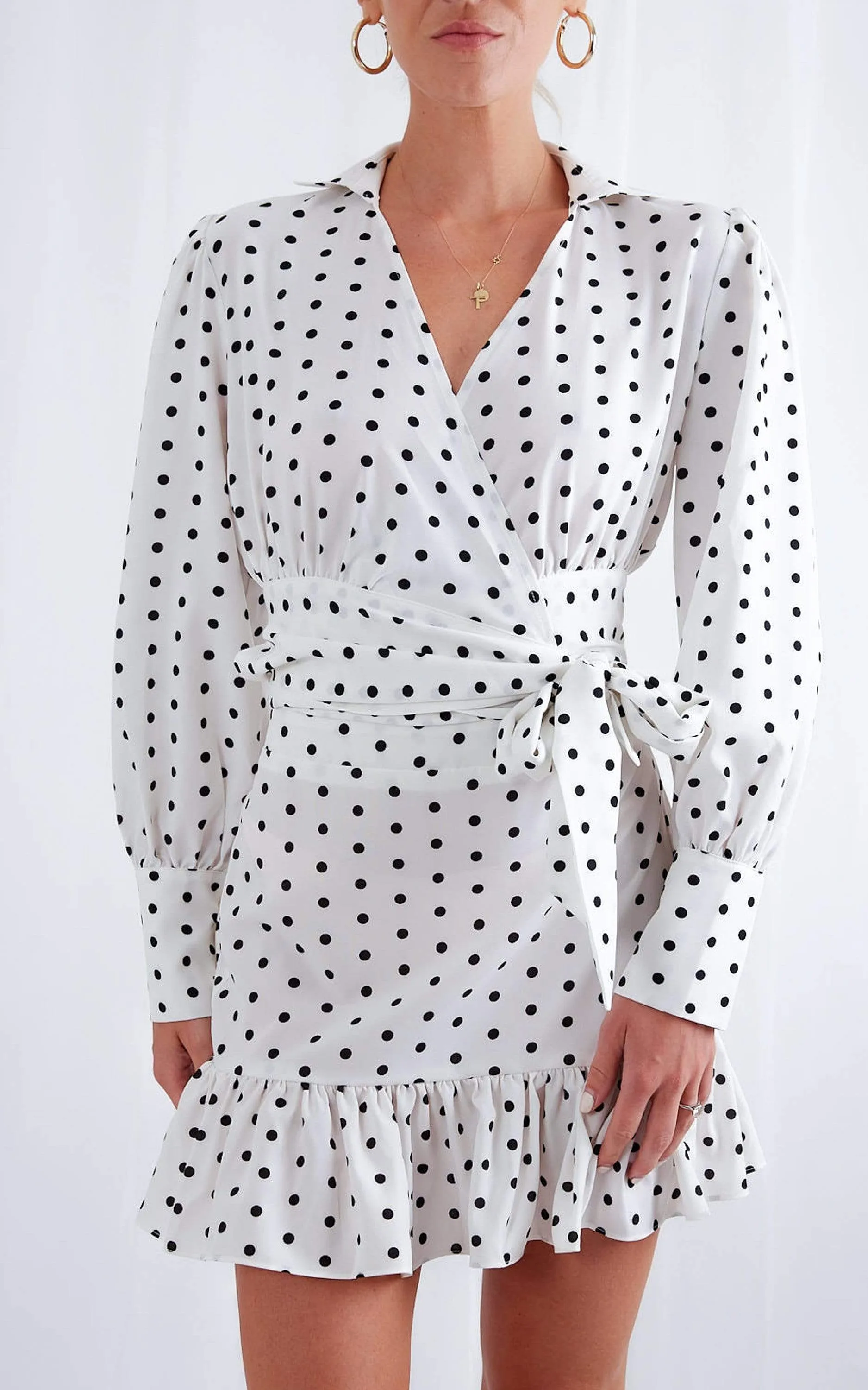 Aiden Wrap Blouse - Polka Dot sold by Pretty Lavish product image thumbnail 3