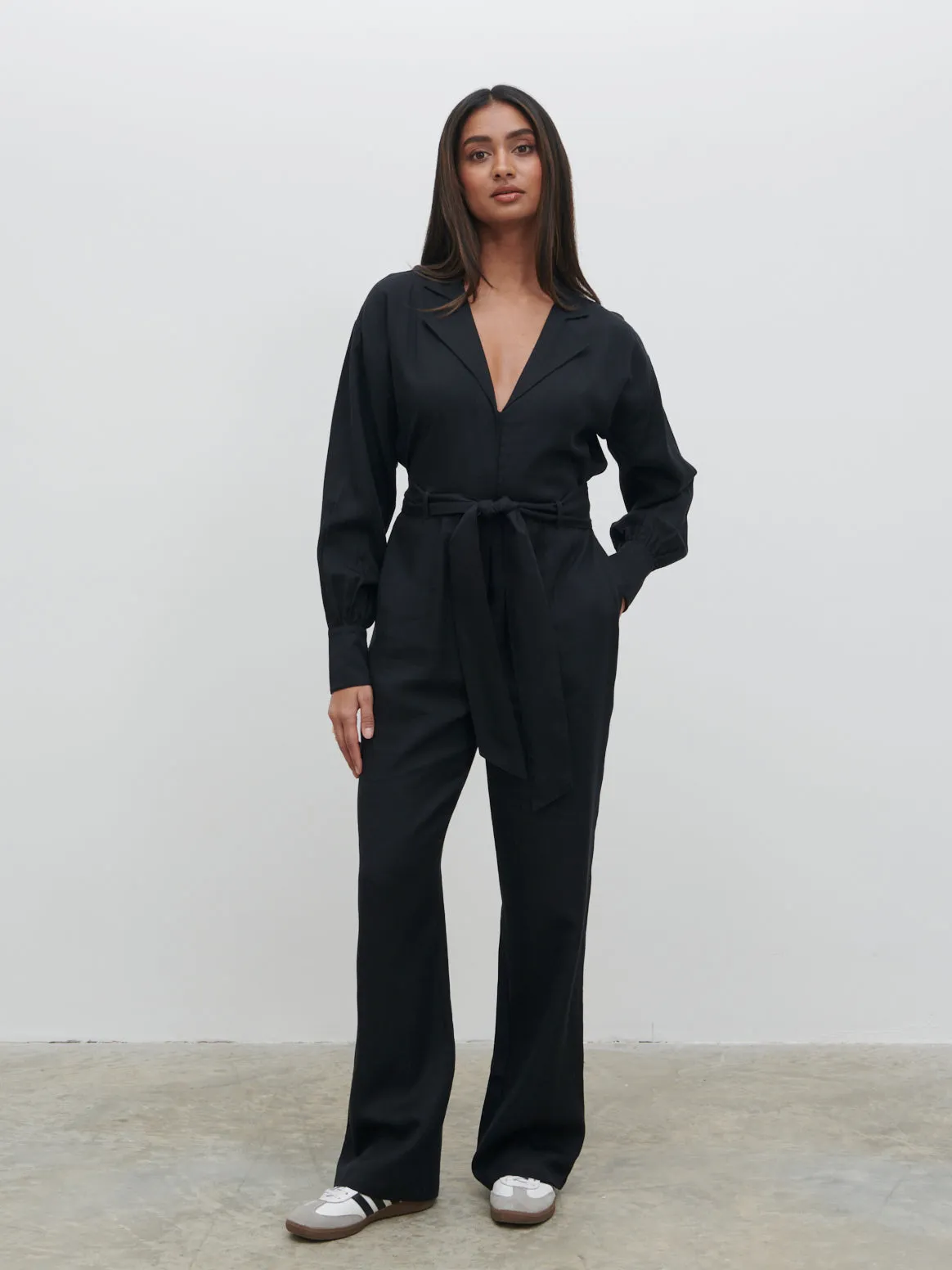 Zara Belted Jumpsuit - Black sold by Pretty Lavish product image thumbnail 5