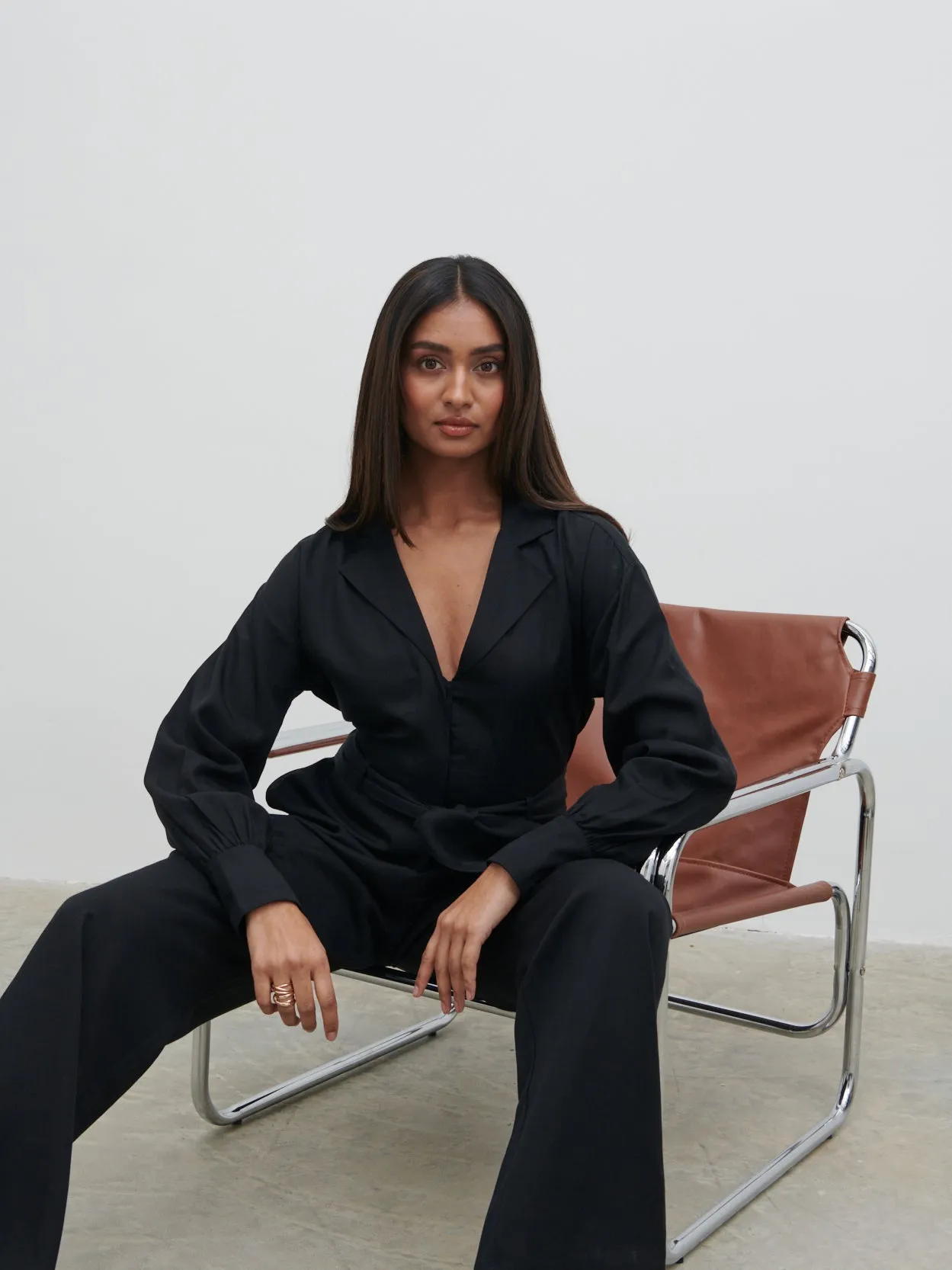 Zara Belted Jumpsuit - Black sold by Pretty Lavish product image thumbnail 2
