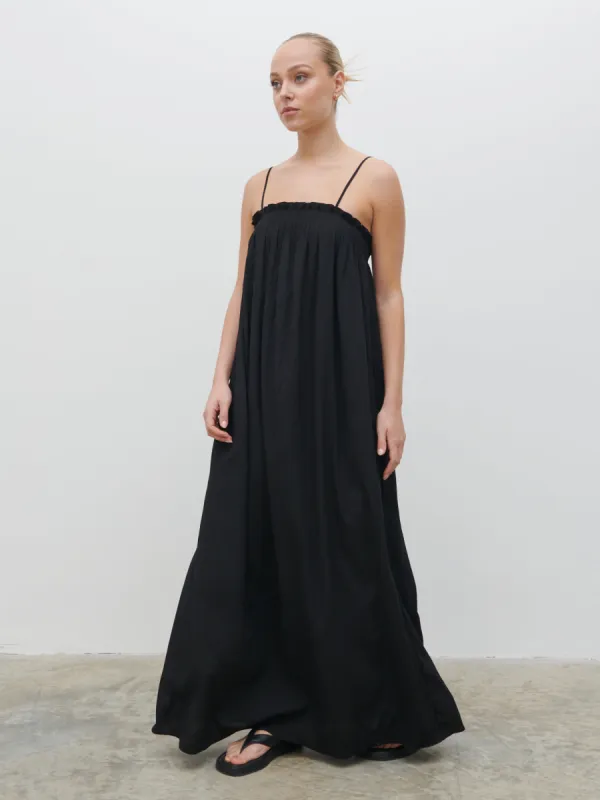 Robe Longue (maxi Dress) Ada Sans Manches En Mélange Rayon - Col Rond - Neuf Avec étiquettes
