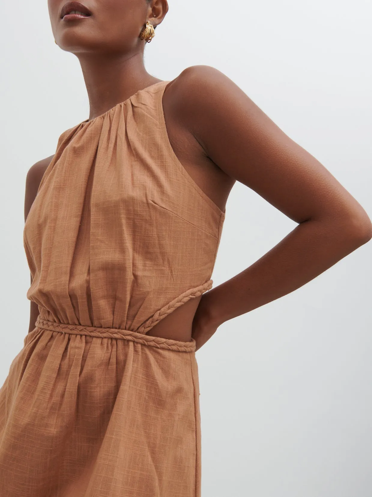 Melody Cut Out Mini Dress - Biscuit sold by Pretty Lavish product image thumbnail 2