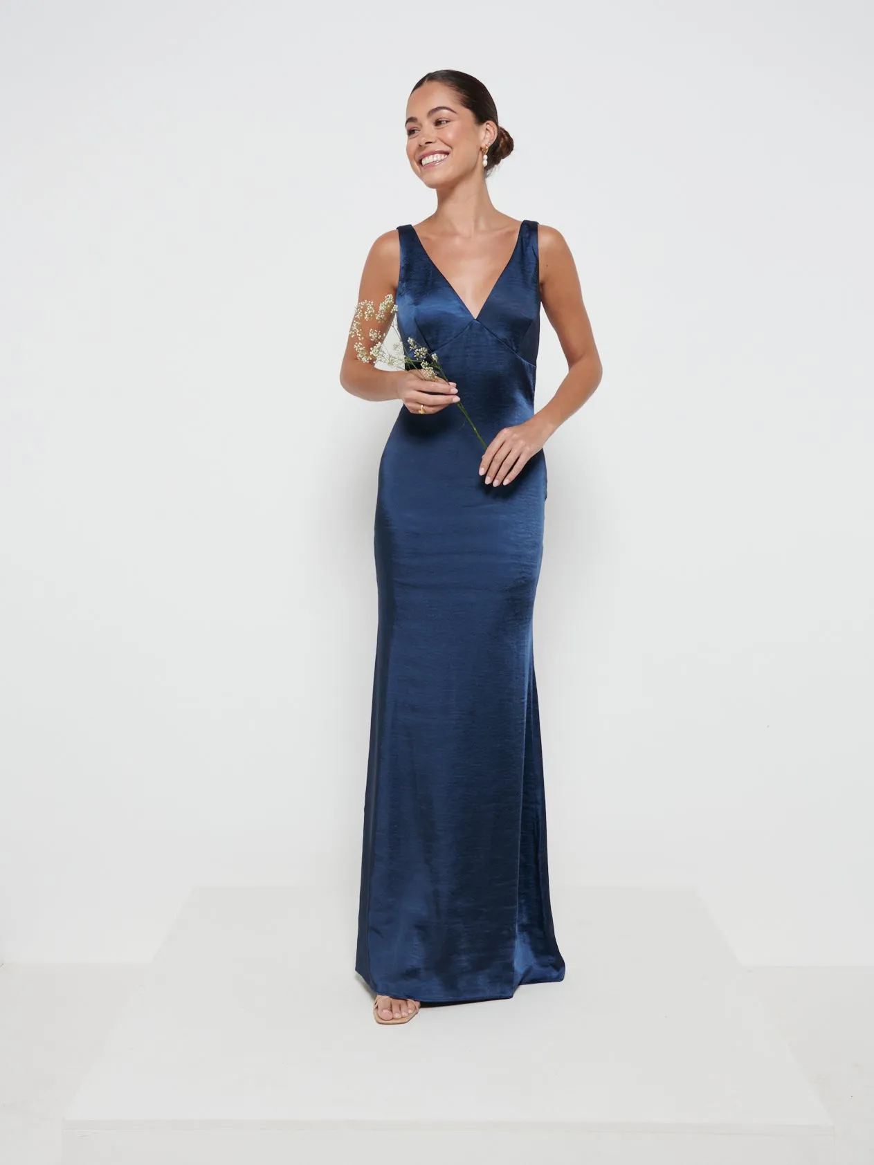 Piper Maxi Bridesmaid Dress - Matte Navy sold by Pretty Lavish product image thumbnail 4