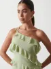 Paisley Ruffle Midaxi Dress - Sage sold by Pretty Lavish