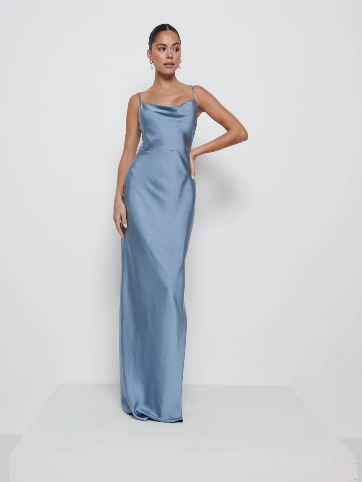 Keisha Maxi Bridesmaid Dress - Dusty Blue sold by Pretty Lavish product image thumbnail 4