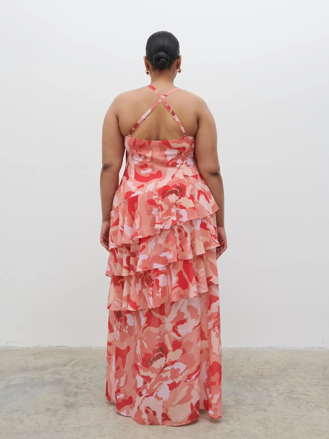 Hettie Maxi Dress Curve - Abstract Multi Floral sold by Pretty Lavish product image thumbnail 4