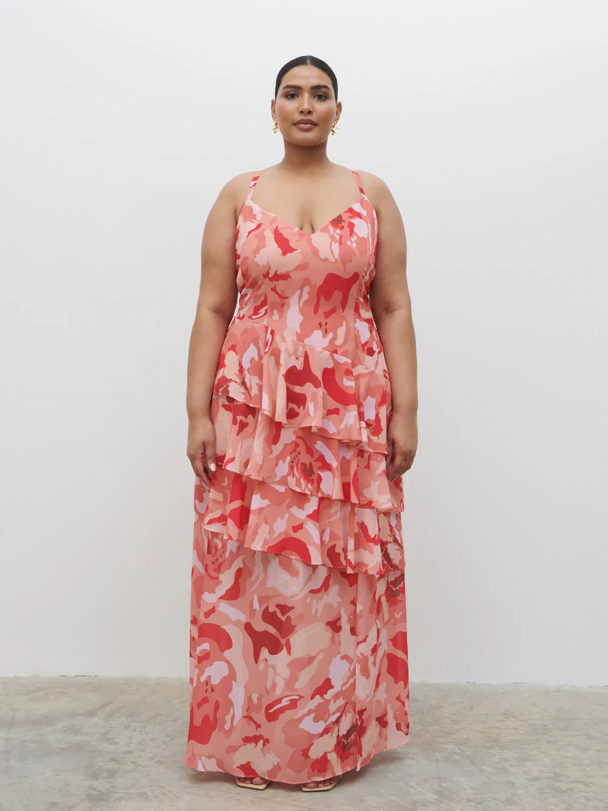 Hettie Maxi Dress Curve - Abstract Multi Floral sold by Pretty Lavish product image thumbnail 5