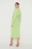Vinnie Wrap Tie Midaxi Dress - Apple Green sold by Pretty Lavish