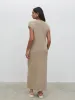 Rose Knit Midaxi Dress - Stone Taupe sold by Pretty Lavish