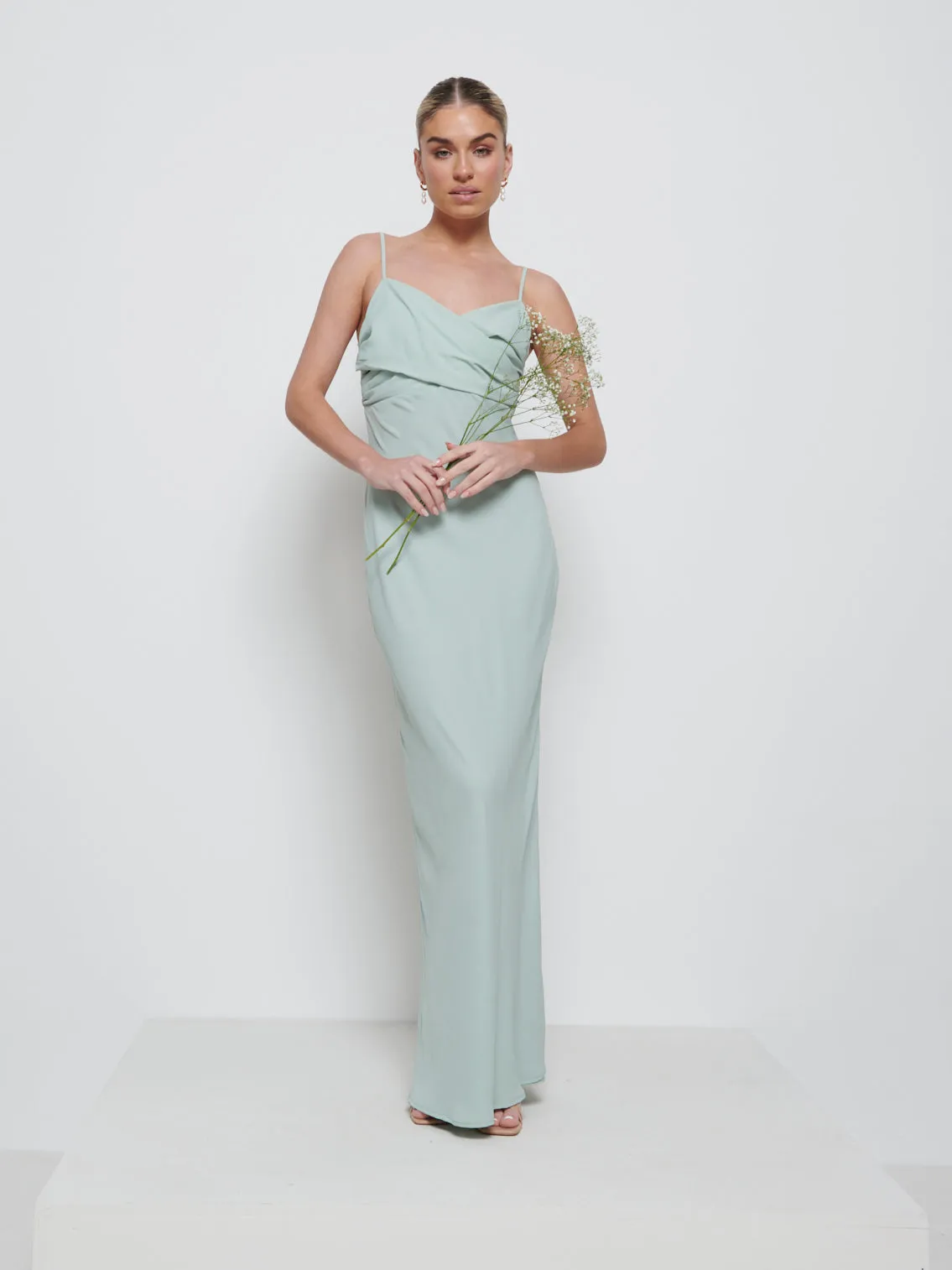 Kehlani Twist Cami Bridesmaid Dress - Sage sold by Pretty Lavish product image thumbnail 4