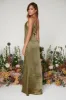 Amelia Maxi Bridesmaid Dress - Matte Military Olive sold by Pretty Lavish