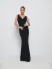 Esmee Crepe Maxi Bridesmaid Dress - Black sold by Pretty Lavish