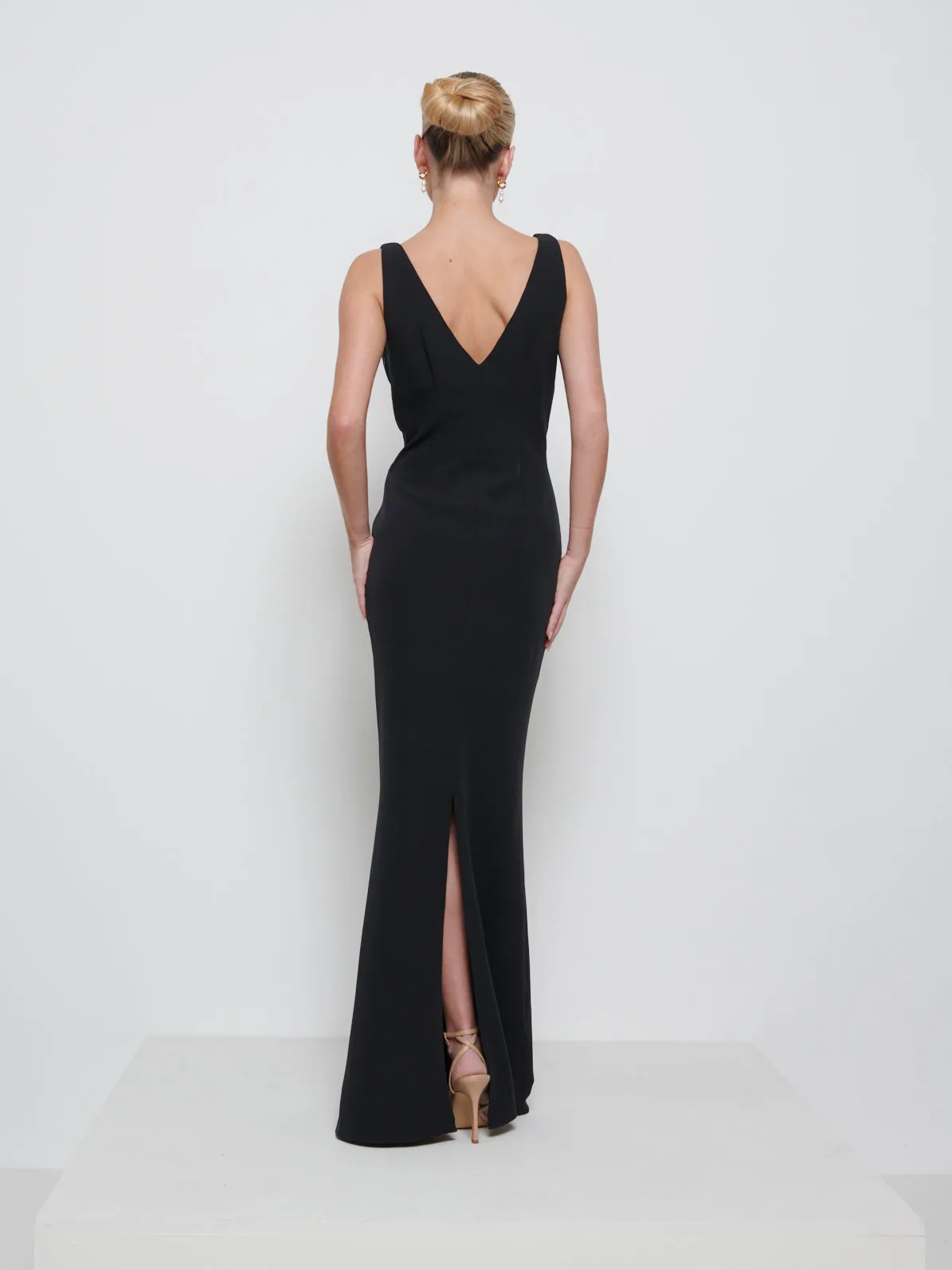 Esmee Crepe Maxi Bridesmaid Dress - Black sold by Pretty Lavish product image thumbnail 3