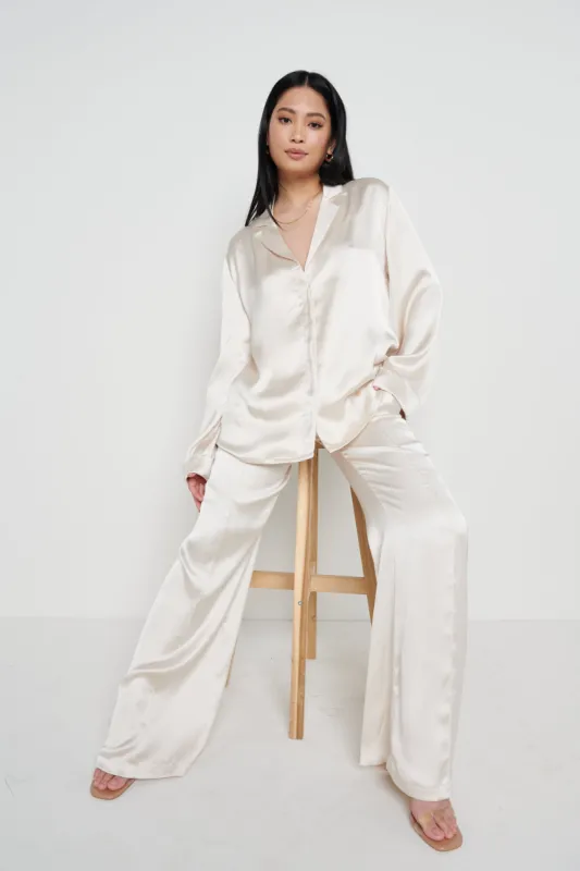 Hailee Relaxed Blouse - Oyster sold by Pretty Lavish