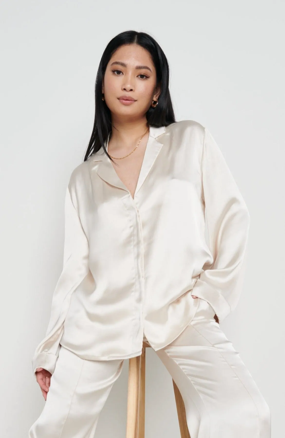Hailee Relaxed Blouse - Oyster sold by Pretty Lavish product image thumbnail 5