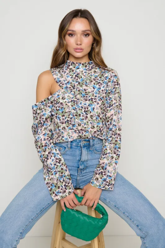 Jett Asymmetric Blouse - Floral sold by Pretty Lavish