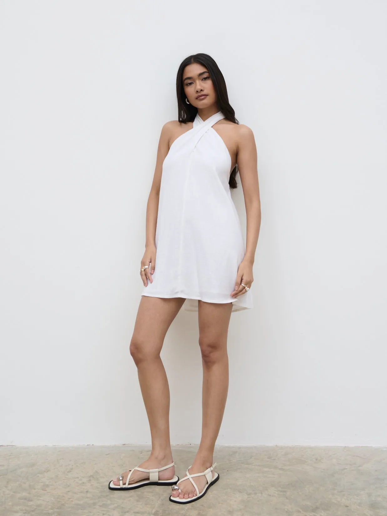 Bronte Shift Mini Dress - White sold by Pretty Lavish product image thumbnail 2