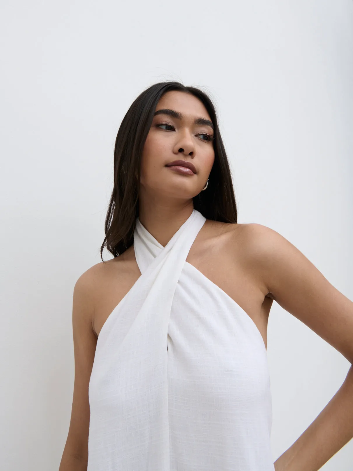 Bronte Shift Mini Dress - White sold by Pretty Lavish product image thumbnail 4