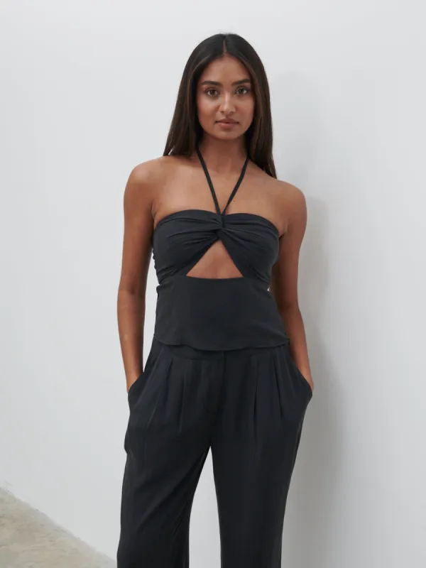 Suki Halter Top - Black sold by Pretty Lavish