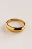 Renetta Thin Band Ring - Recycled Silver Gold Plated sold by Pretty Lavish