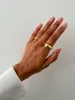 Renetta Thin Band Ring - Recycled Silver Gold Plated sold by Pretty Lavish
