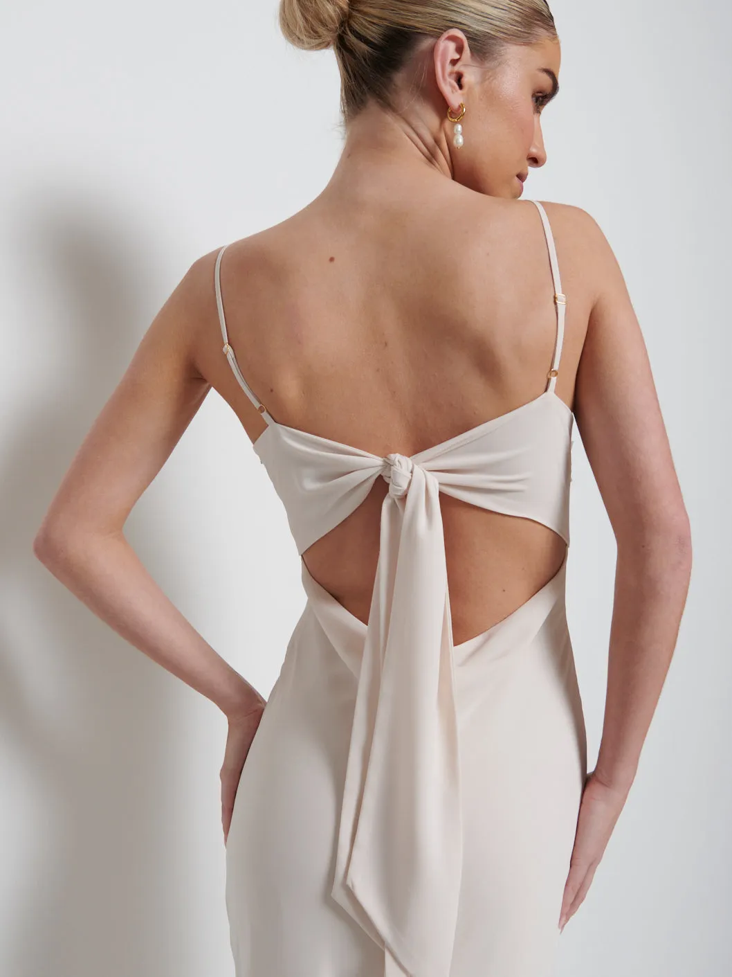 Kehlani Twist Cami Bridesmaid Dress - Champagne sold by Pretty Lavish product image thumbnail 2