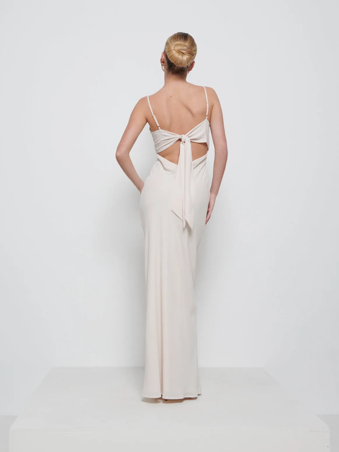 Kehlani Twist Cami Bridesmaid Dress - Champagne sold by Pretty Lavish product image thumbnail 4