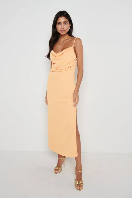 Keisha Midaxi Dress - Orange sold by Pretty Lavish