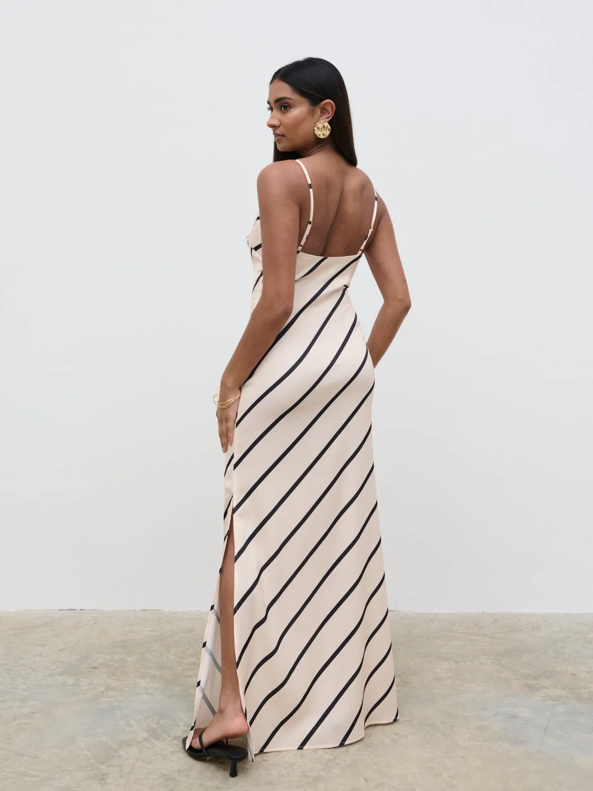 Jodina Maxi Dress - Asymmetric Stripe sold by Pretty Lavish product image thumbnail 3