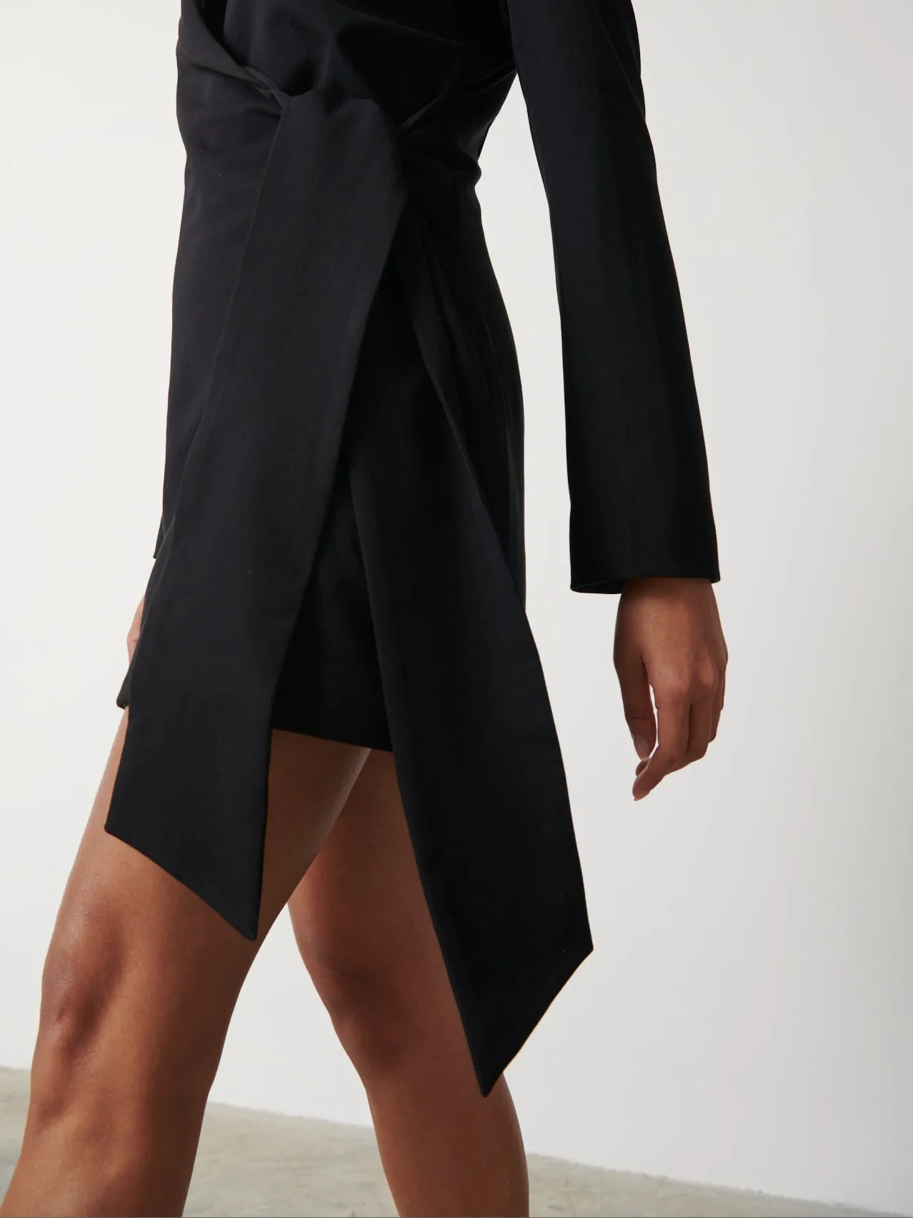 Arielle Wrap Tie Blazer Dress - Black sold by Pretty Lavish product image thumbnail 2