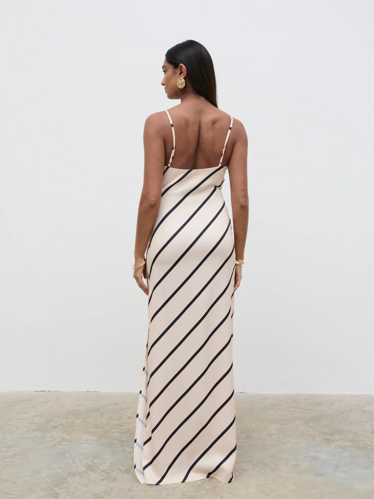 Jodina Maxi Dress - Asymmetric Stripe sold by Pretty Lavish product image thumbnail 5