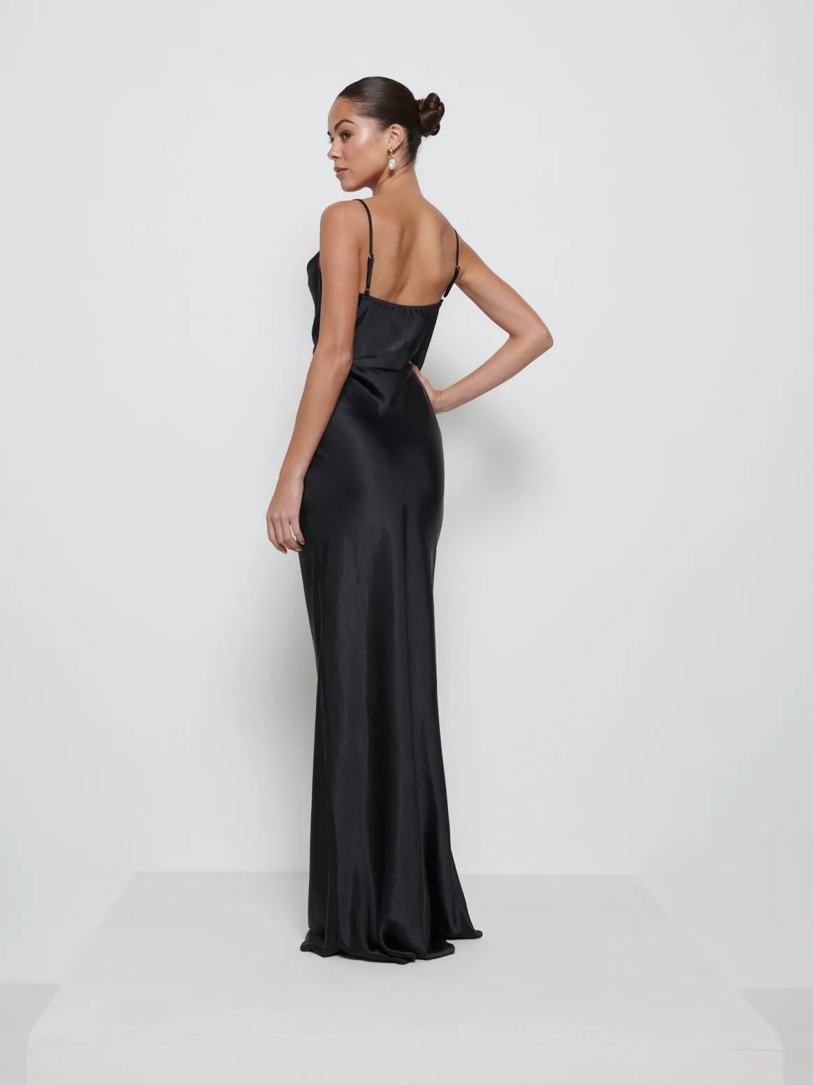 Keisha Maxi Bridesmaid Dress - Matte Black sold by Pretty Lavish product image thumbnail 3