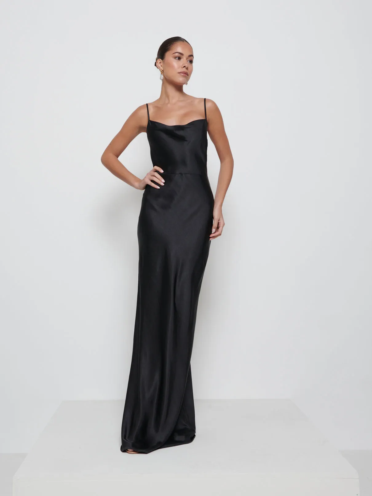 Keisha Maxi Bridesmaid Dress - Matte Black sold by Pretty Lavish product image thumbnail 4