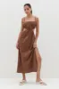 Artie Cut Out Midaxi Dress - Espresso sold by Pretty Lavish
