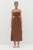 Artie Cut Out Midaxi Dress - Espresso sold by Pretty Lavish
