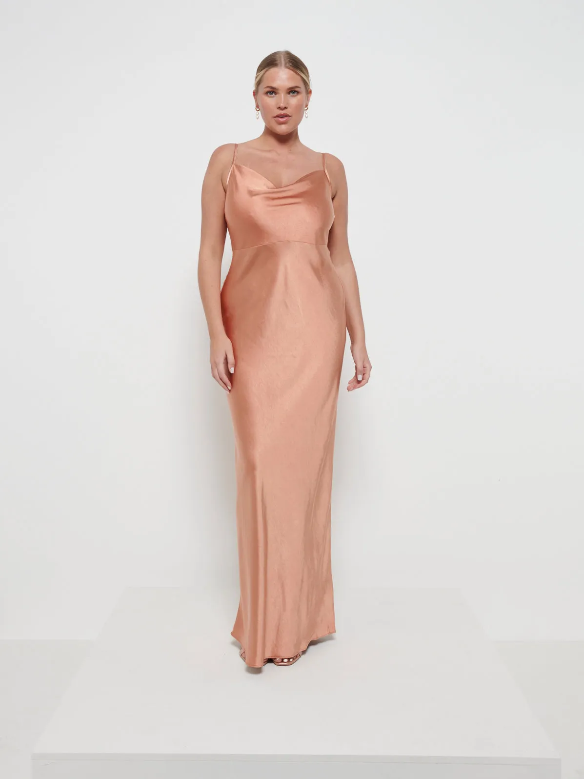 Keisha Maxi Bridesmaid Dress - Matte Cinnamon sold by Pretty Lavish product image thumbnail 4