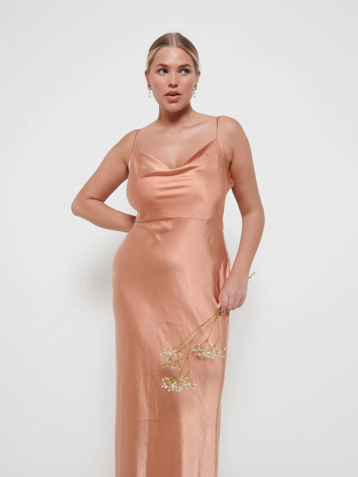 Keisha Maxi Bridesmaid Dress - Matte Cinnamon sold by Pretty Lavish product image thumbnail 2