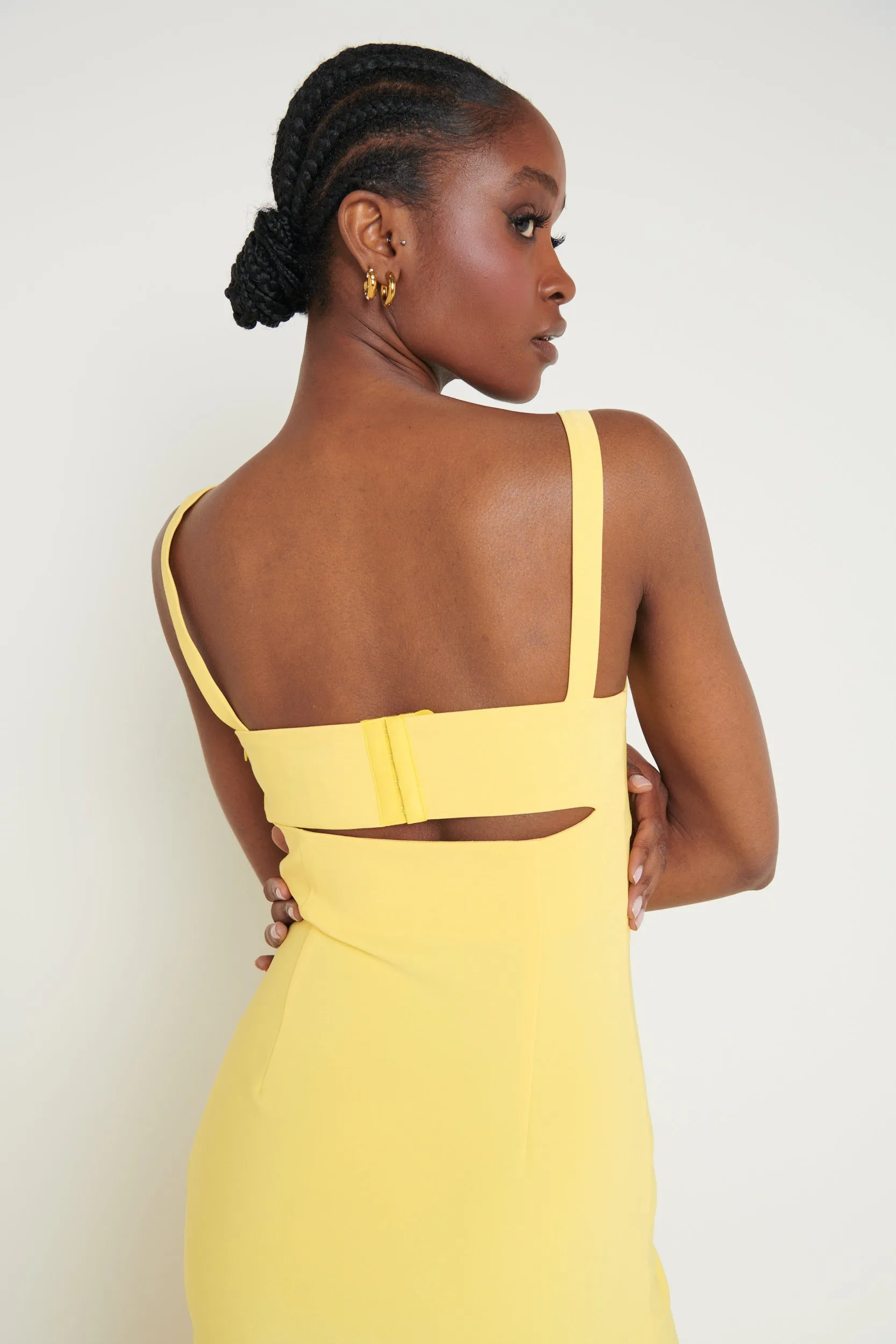 Alice Cut Out Sweetheart Maxi Dress - Lemon sold by Pretty Lavish product image thumbnail 2
