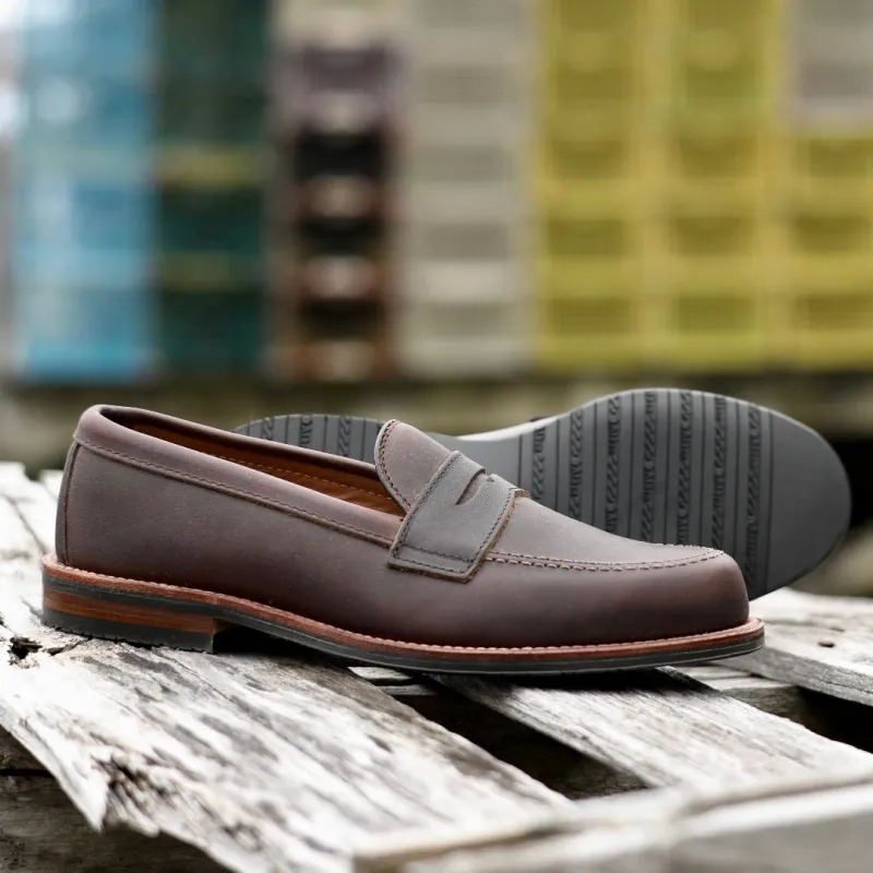 5730L- Penny Mocc in Kudu w Rubber Sole sold by Alden on Madison