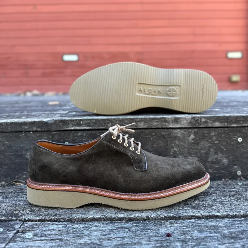 D5426 - Loden Suede Plain Toe Blucher sold by Alden on Madison